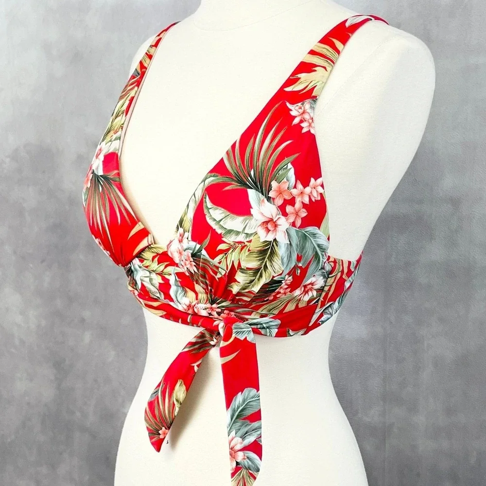 Shade Shore Bikini Top Size 36B Tropical Resort Coastal Swim Vacation Pinup Pool